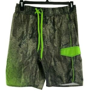 U.S Apparel Short Men XL Multicolor Elastic Waist Pockets Drawstring Swim Trunks